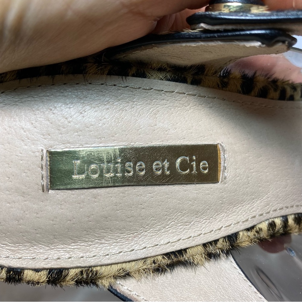 Louise Et Cie Lo-Joykiss 3 Speckled Cow Hair  Leopard Clear Piccola Size 9.5 - Picture 14 of 16